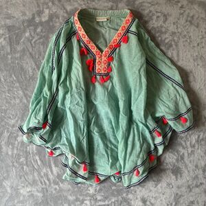 NWT Shiraleah Chicago Coral Tricia Swim Cover Up Kimono Beach Tie Dye ONE SIZE